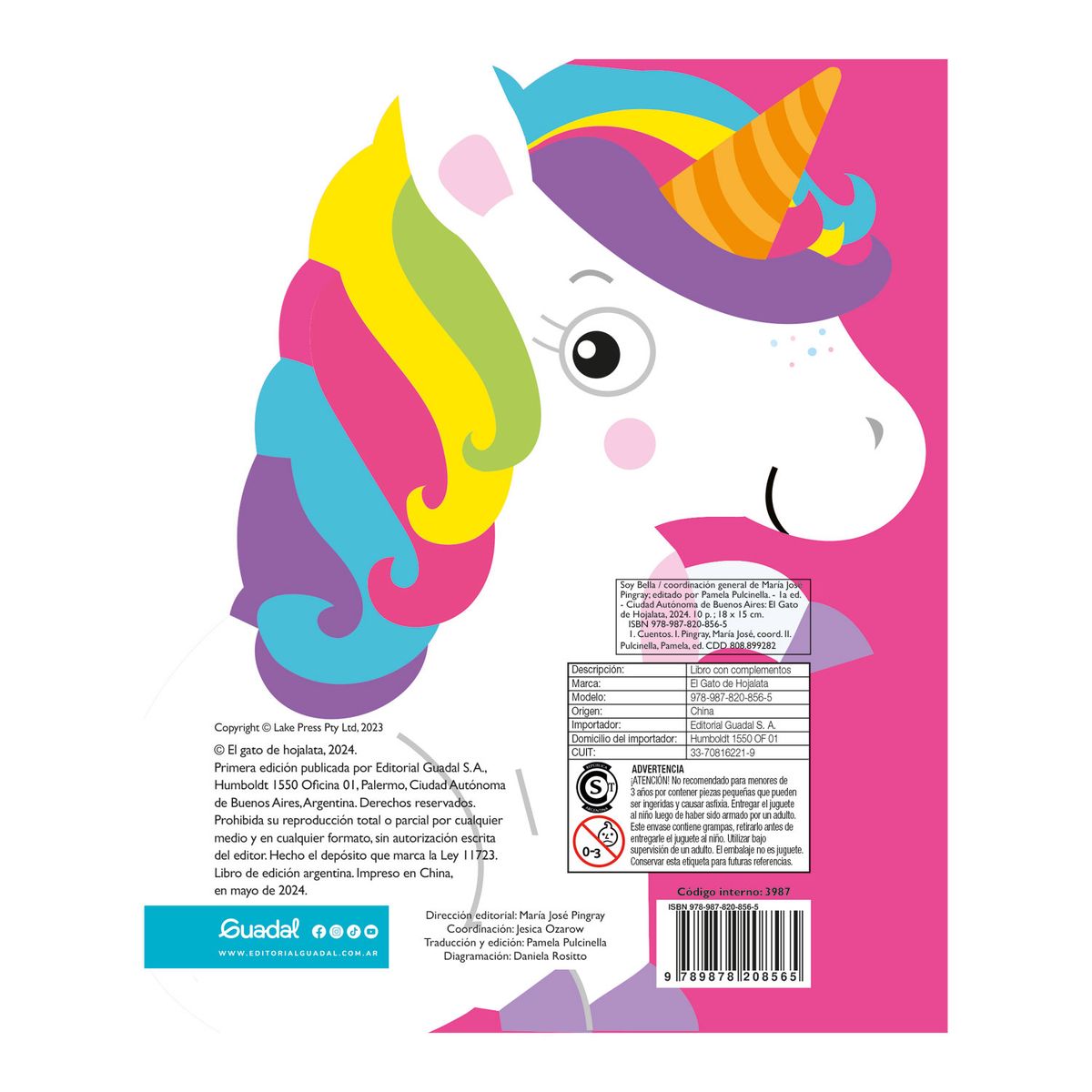 EDITORIAL GUADAL - Libro Soy Bella *Colitas*