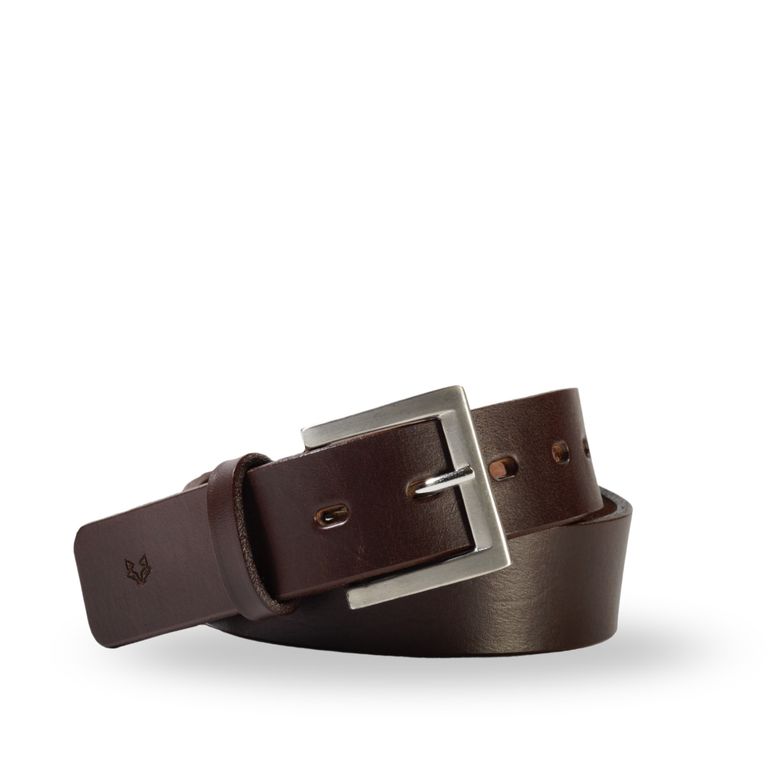 Cinturon Hombre De Cuero Liso Casual Cafe Veroz Cafe 100