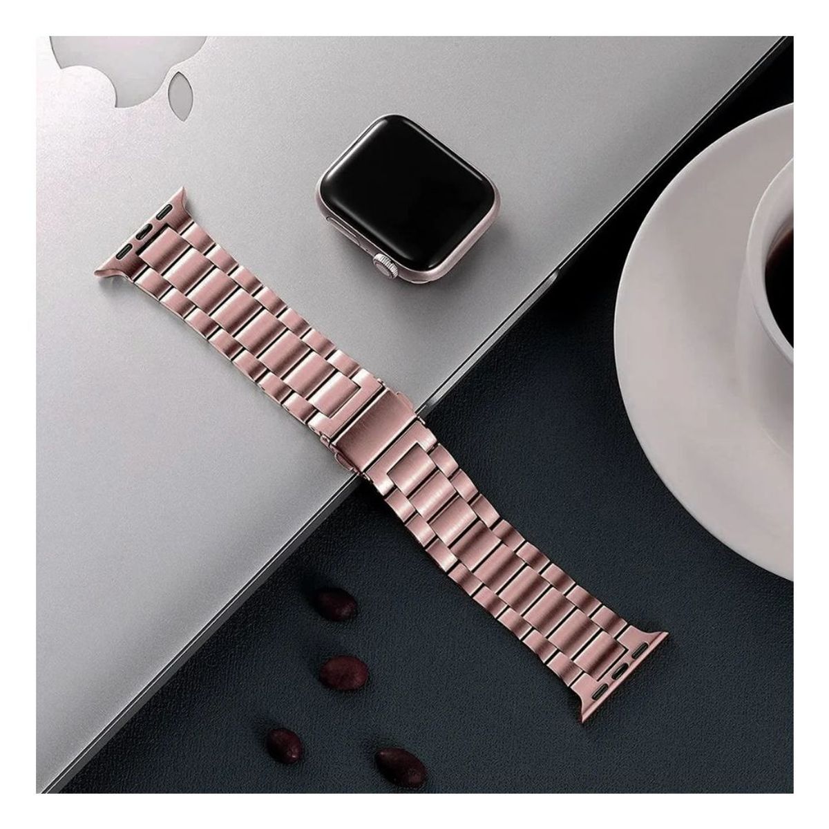 GENERICO - Correa Para Apple Watch Acero Inoxidable Premium Ajustable 42mm.