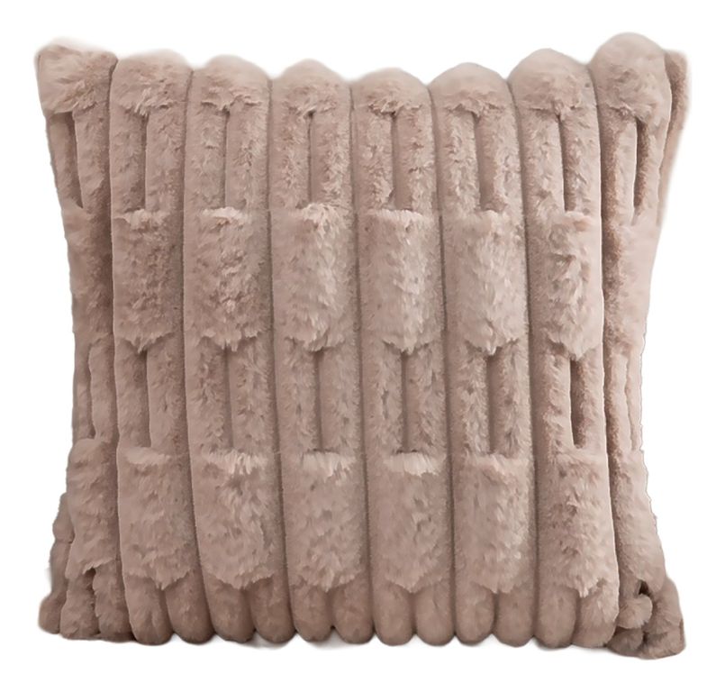 ALTERNATIVE Funda Cojín Relieve - Marron Aterciopelada 45x45 cm - 448