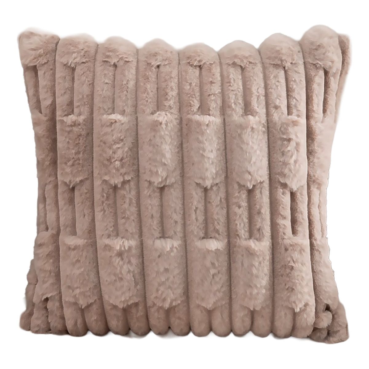 ALTERNATIVE - Funda Cojín Relieve - Marron Aterciopelada 45x45 cm - 448