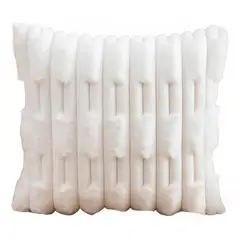ALTERNATIVE - Funda De Cojin 45x45 Cm Blanca Con Textura Acolchada 448