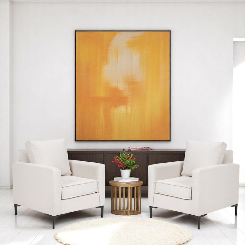 SITIAL HOME - Juego de sofas tipo poltrona  Arthur crudo con resortes pocket