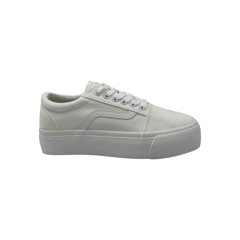 HERIEL - Zapatilla Blanca Plataforma Mujer
