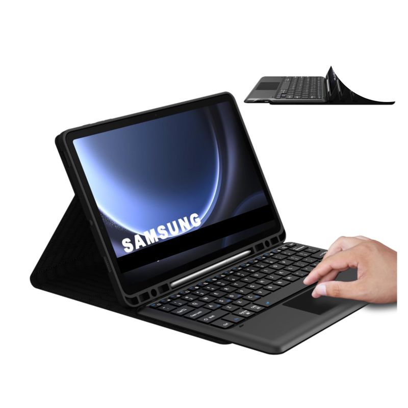GENERICO - Funda Con Teclado Touchpad Negro Para Tablet S9 Fe 109.