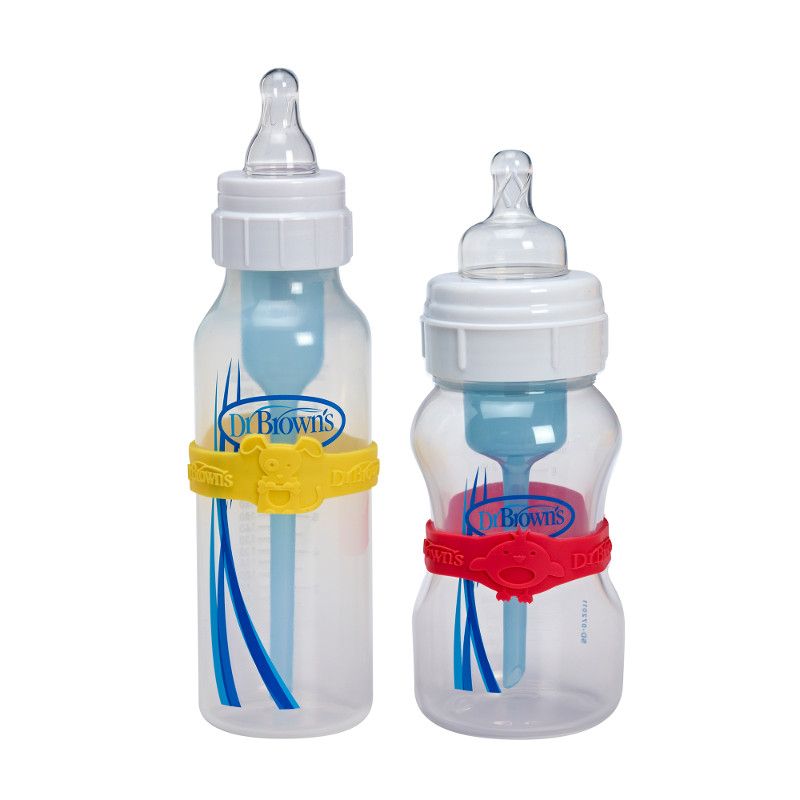 DR BROWNS - Bandas Identificativa Para Mamadera Dr Brown´s Rojo Amarillo