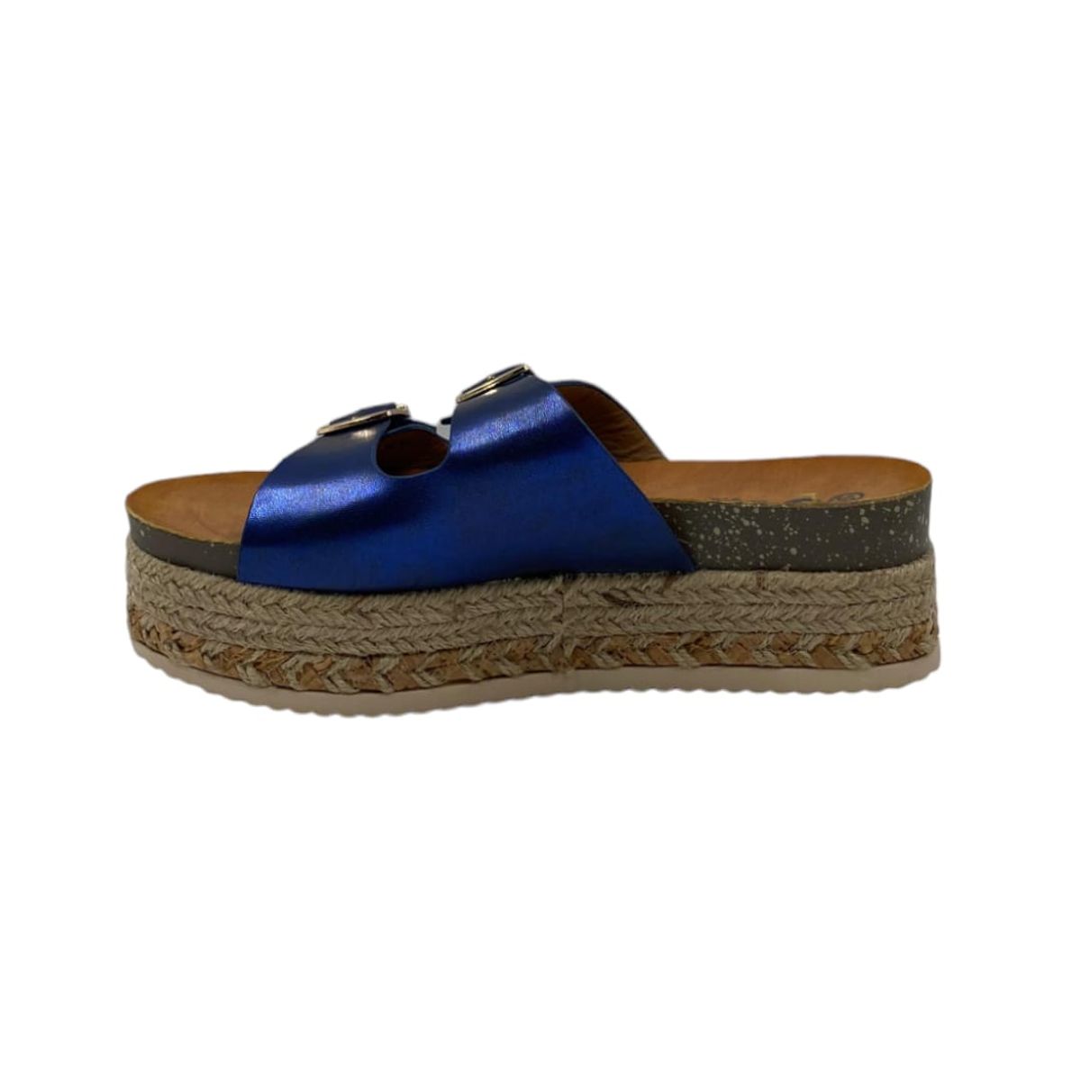 HERIEL - Sandalia Azul Hebillas Plataforma