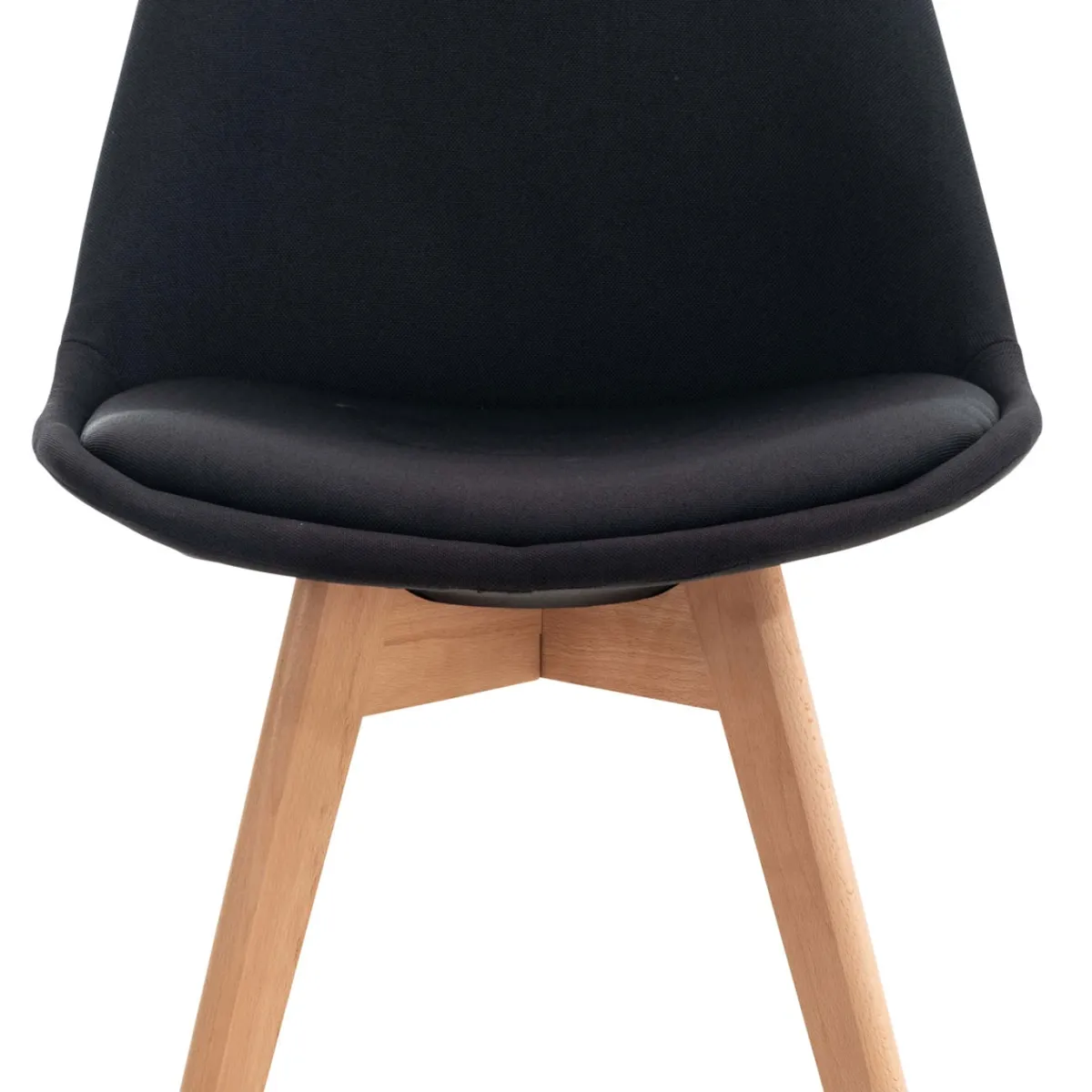 HABITA2 CHILE - Silla Comedor Acolchada Tulip Lino Negro