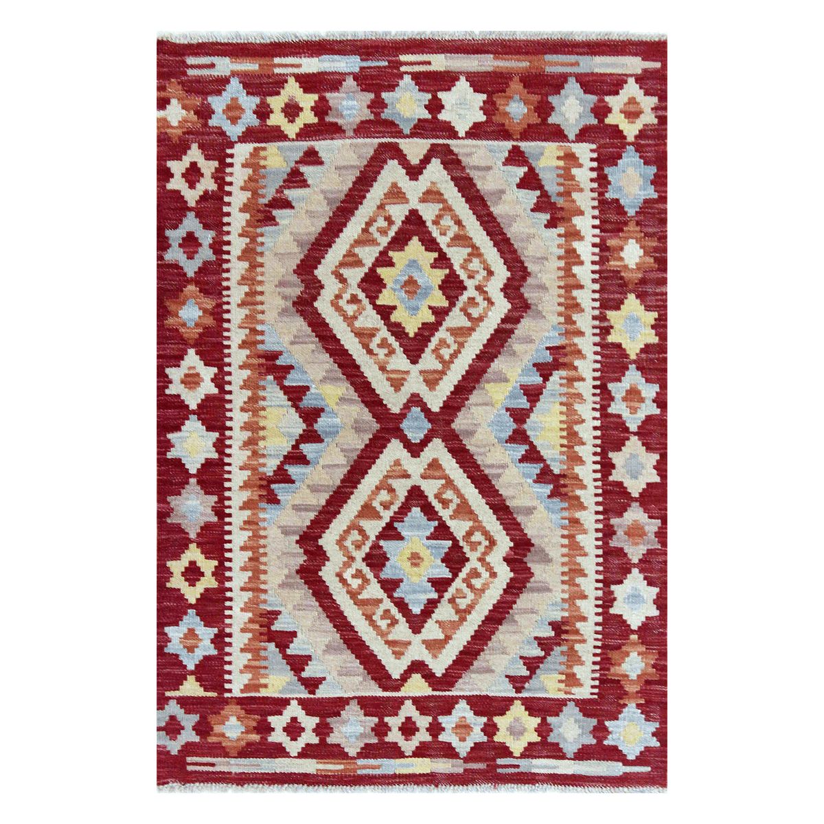 BAZHARS - ALFOMBRA BAZHARS ARTESANAL 140X200 CM KILIM VEGI P295