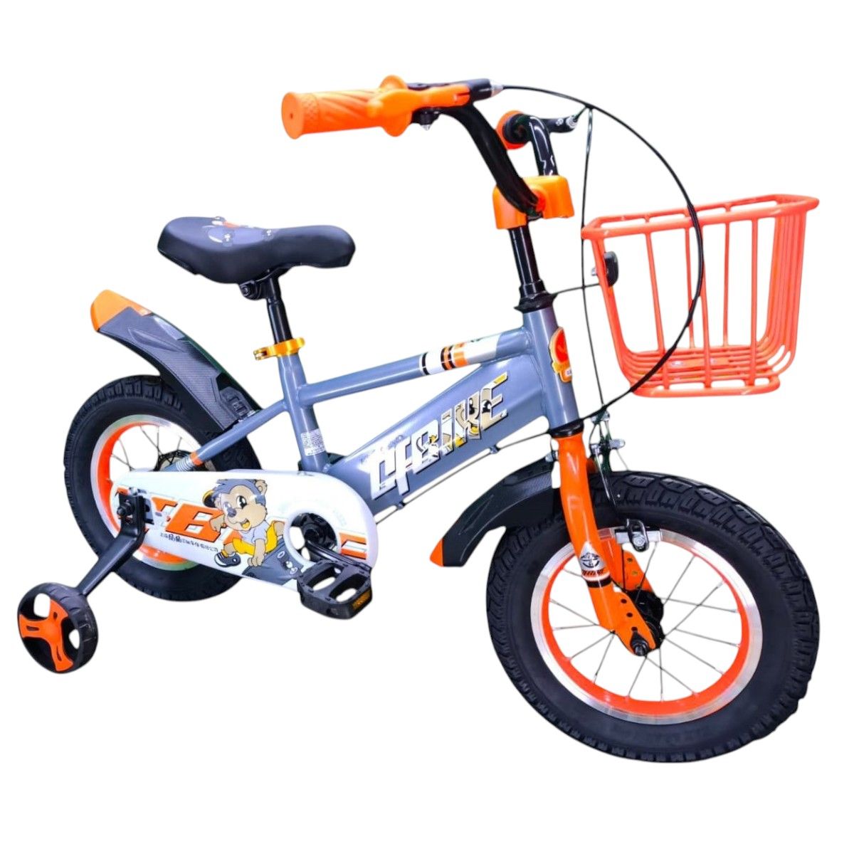 GENERICO - Bicicleta Aro 12 Infantil Cfbike Gris/Naranjo