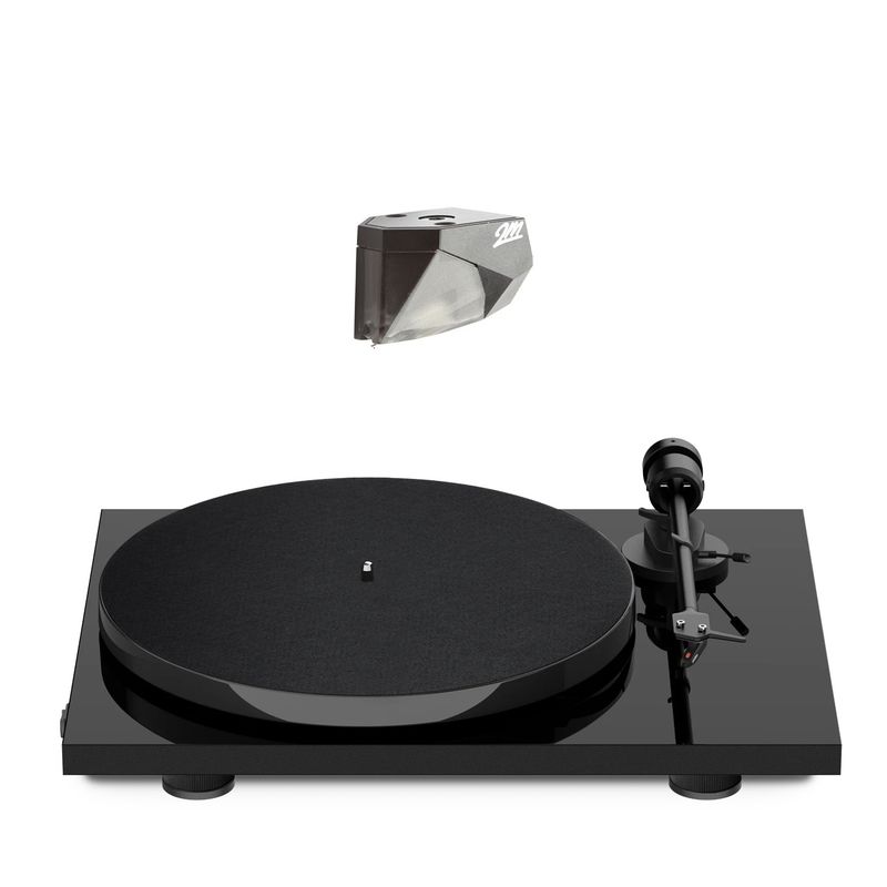 PRO JECT AUDIO - Pack Pro-Ject - E1 - Tornamesa Color Negro Gloss + Capsula Pick it 2M-Silver MM