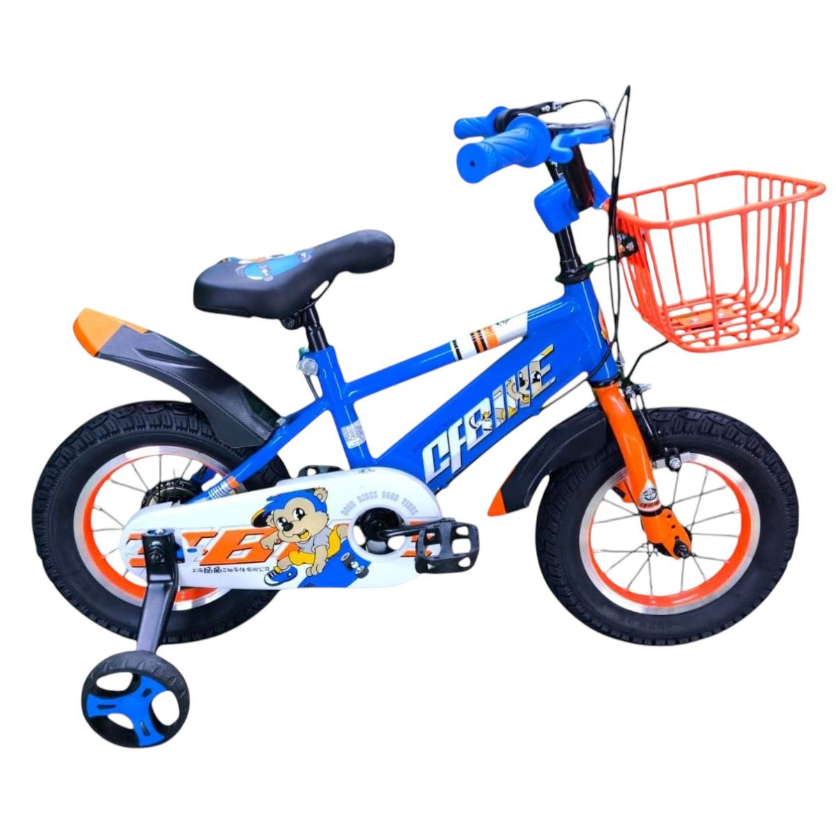 GENERICO - Bicicleta Aro 12 Infantil Cfbike Azul/Naranjo