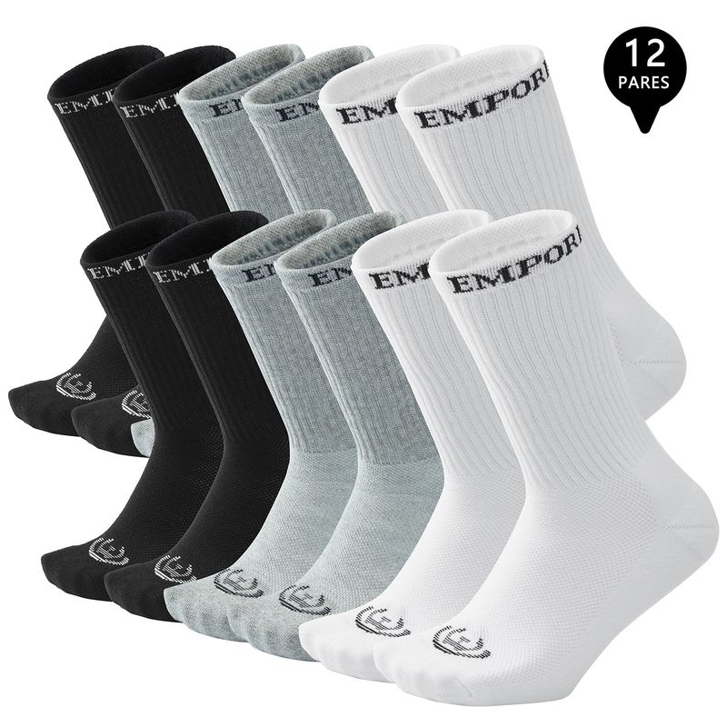 GIOVACCHINO - Pack de 12 Calcetines Largos Deportivos Algodón Unisex