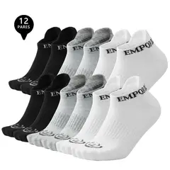 GIOVACCHINO - Pack de 12 Calcetines Tobilleros Deportivos Algodón Unisex
