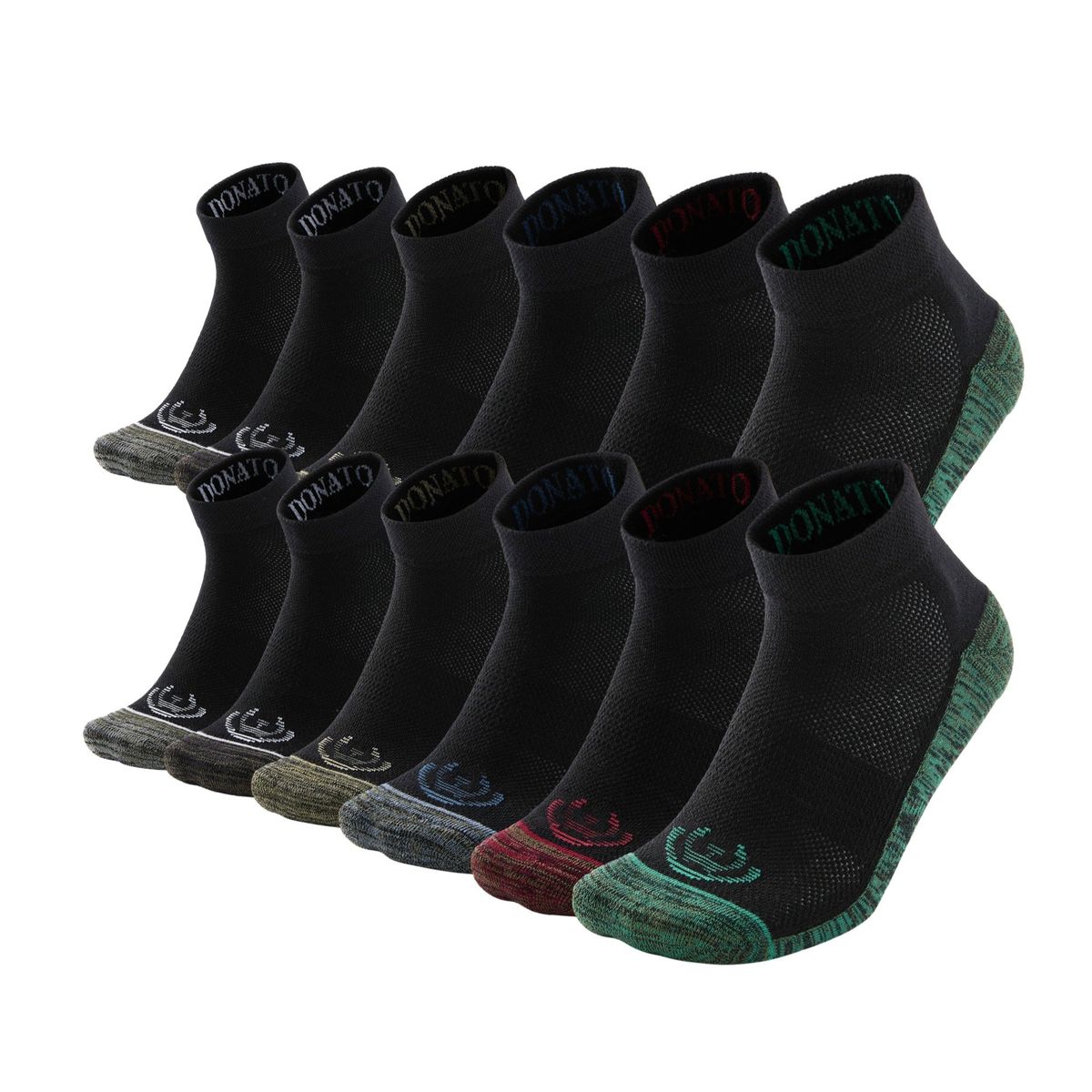 GIOVACCHINO - Pack de 12 Calcetines Tobilleros Deportivos Algodón Cobre Hombre_.