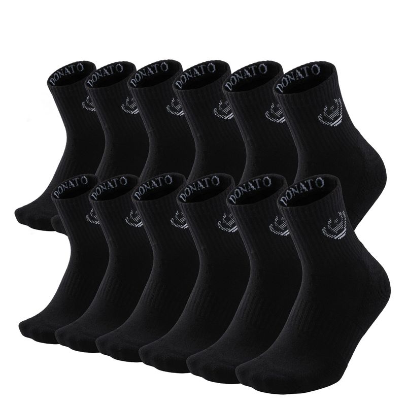 GIOVACCHINO - Pack de 12 Calcetines Cortos Deportivos Algodón Acolchonado Unisex