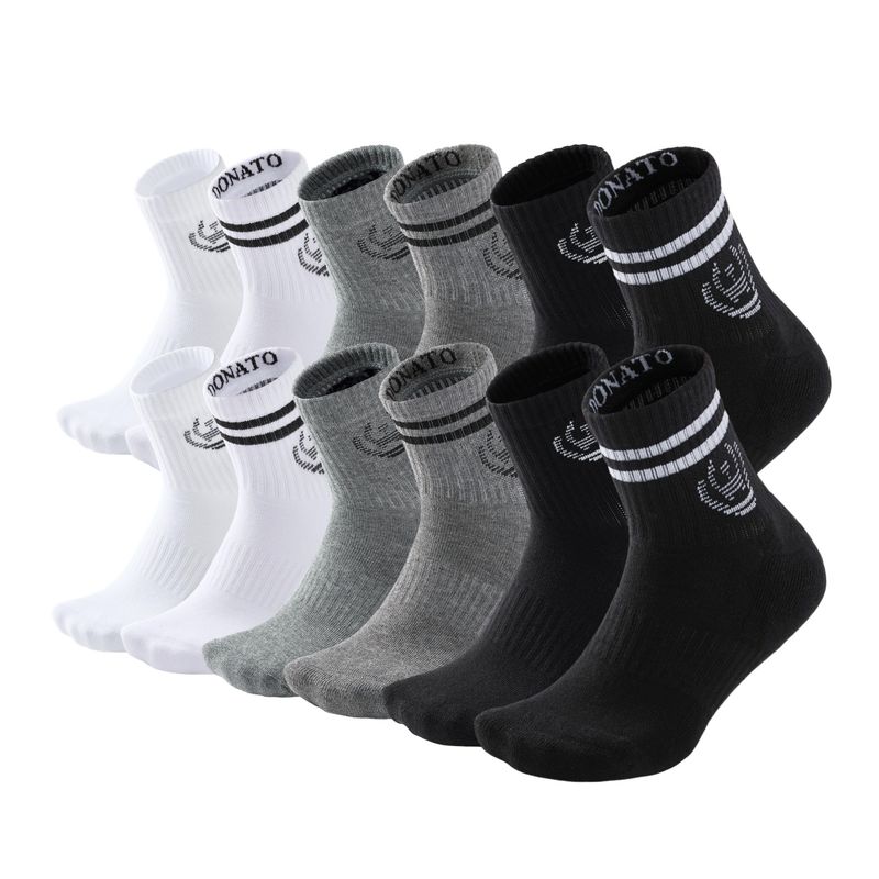 GIOVACCHINO - Pack de 12 Calcetines Cortos Deportivos Algodón Acolchonado Mujer