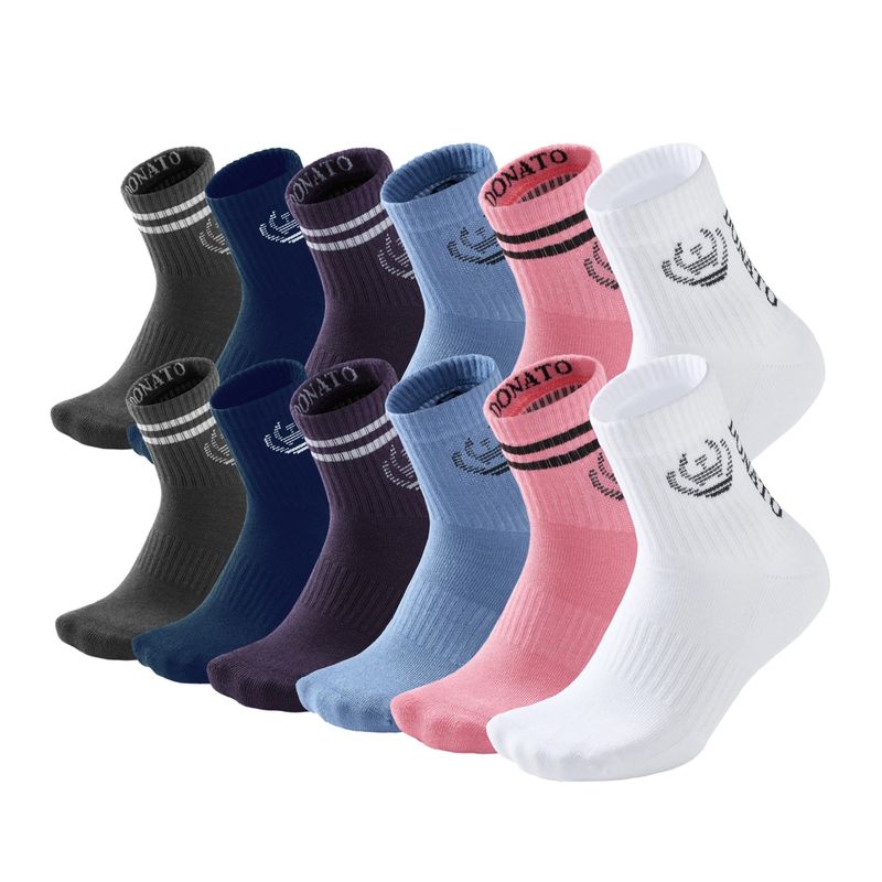 GIOVACCHINO - Pack de 12 Calcetines Cortos Deportivos Algodón Acolchonado Mujer