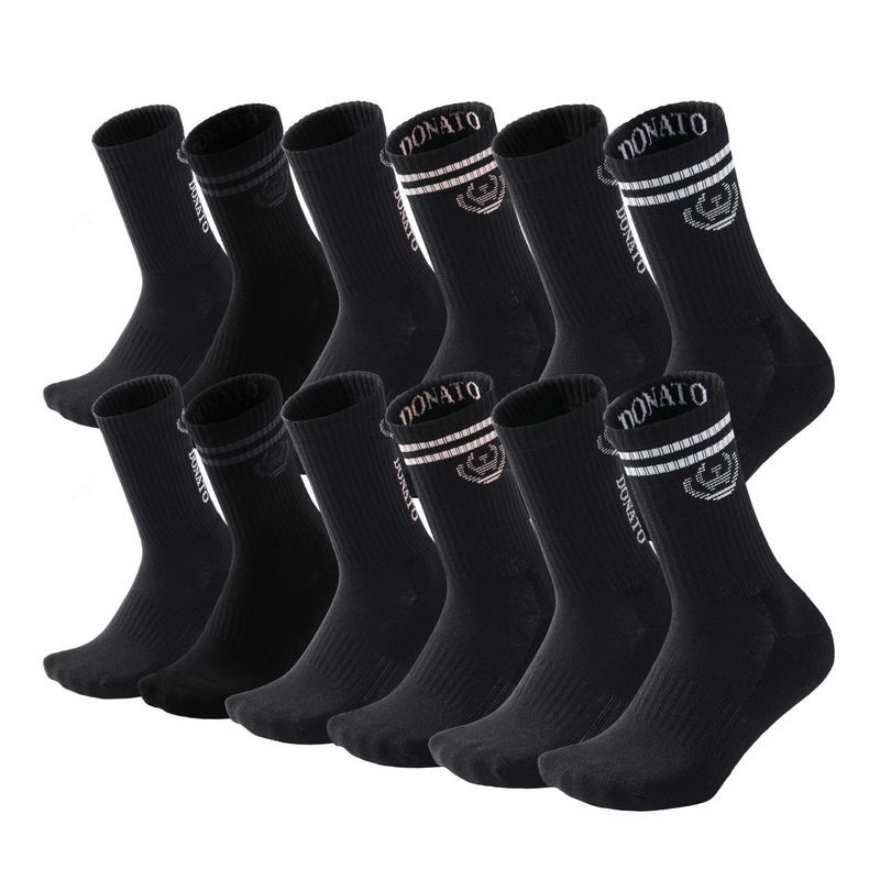 GIOVACCHINO - Pack de 12 Calcetines Largos Deportivos Algodón Acolchonado Mujer