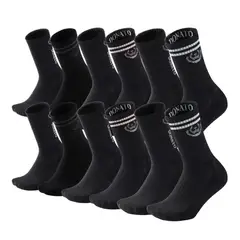 GIOVACCHINO - Pack de 12 Calcetines Largos Deportivos Algodón Acolchonado Mujer
