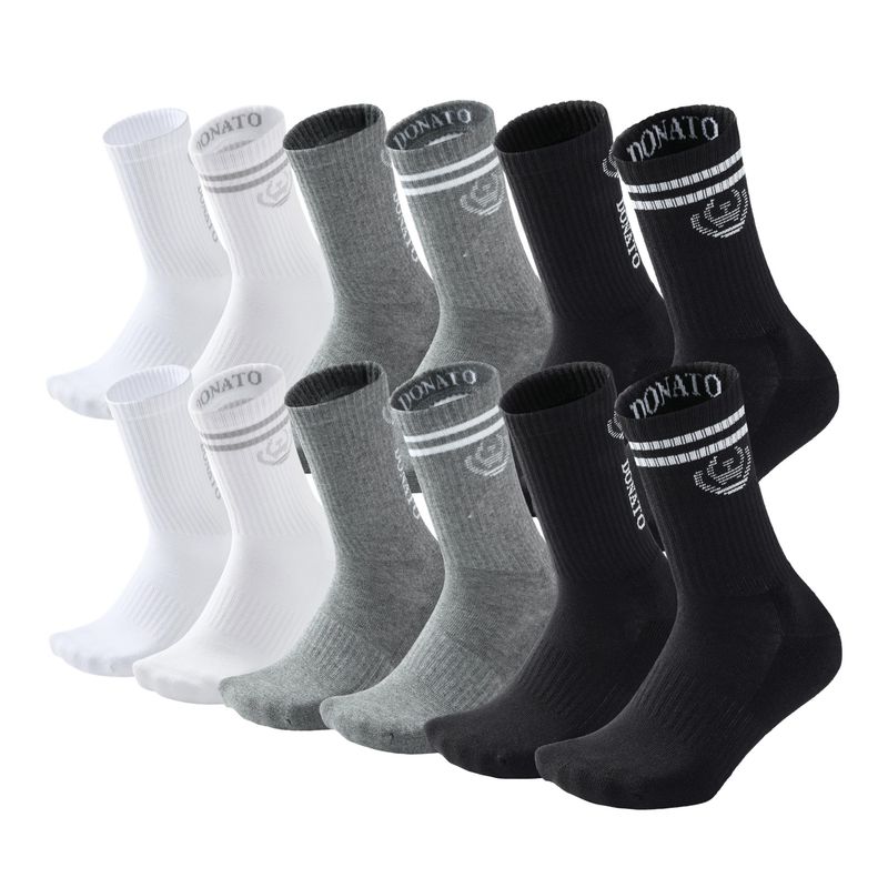 GIOVACCHINO - Pack de 12 Calcetines Largos Deportivos Algodón Acolchonado Mujer