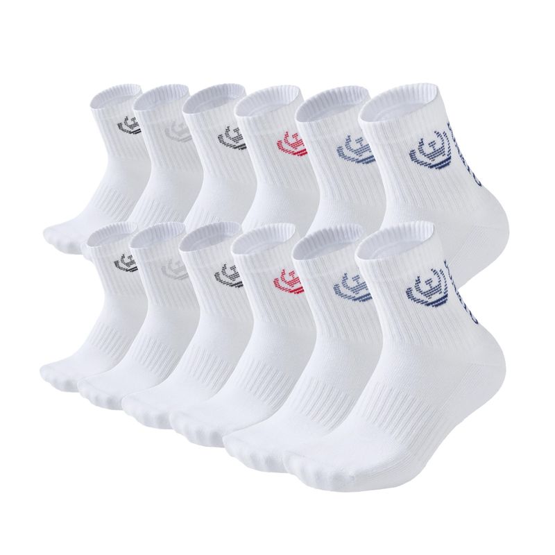 GIOVACCHINO - Pack de 12 Calcetines Cortos Deportivos Algodón Acolchonado Unisex