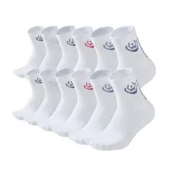 GIOVACCHINO - Pack de 12 Calcetines Cortos Deportivos Algodón Acolchonado Unisex