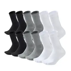 GIOVACCHINO - Pack de 12 Calcetines Largos Deportivos Algodón Acolchonado Unisex