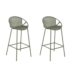 PLOS - Silla Piso Bar Taburete Terraza Pack X2 Palermo Verde