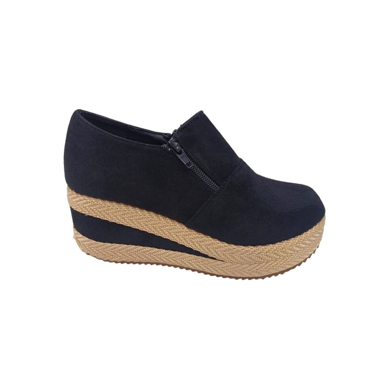 HERIEL - Zapato Panchita Negro Plataforma