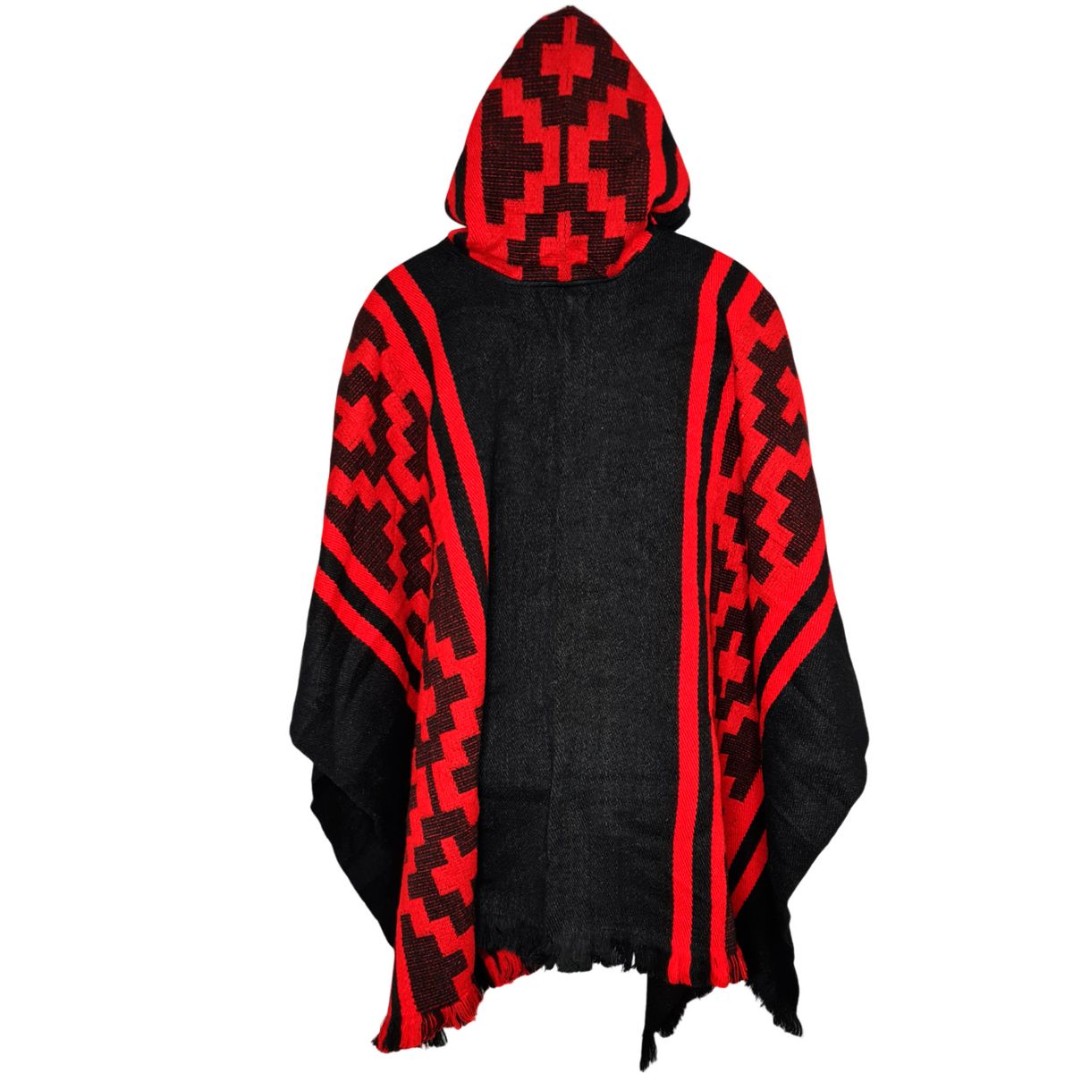 MORLAN - Poncho de Alpaca Lana Ecuatoriana Capucha Cálido Liviano