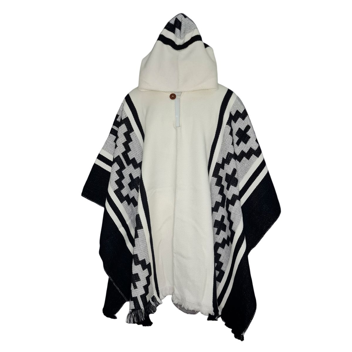 MORLAN - Poncho de Alpaca Lana Ecuatoriana Capucha Cálido Liviano