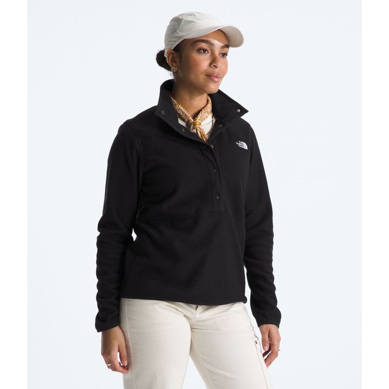THE NORTH FACE - Polar Glacier 1/2 Snap Mujer - Negro