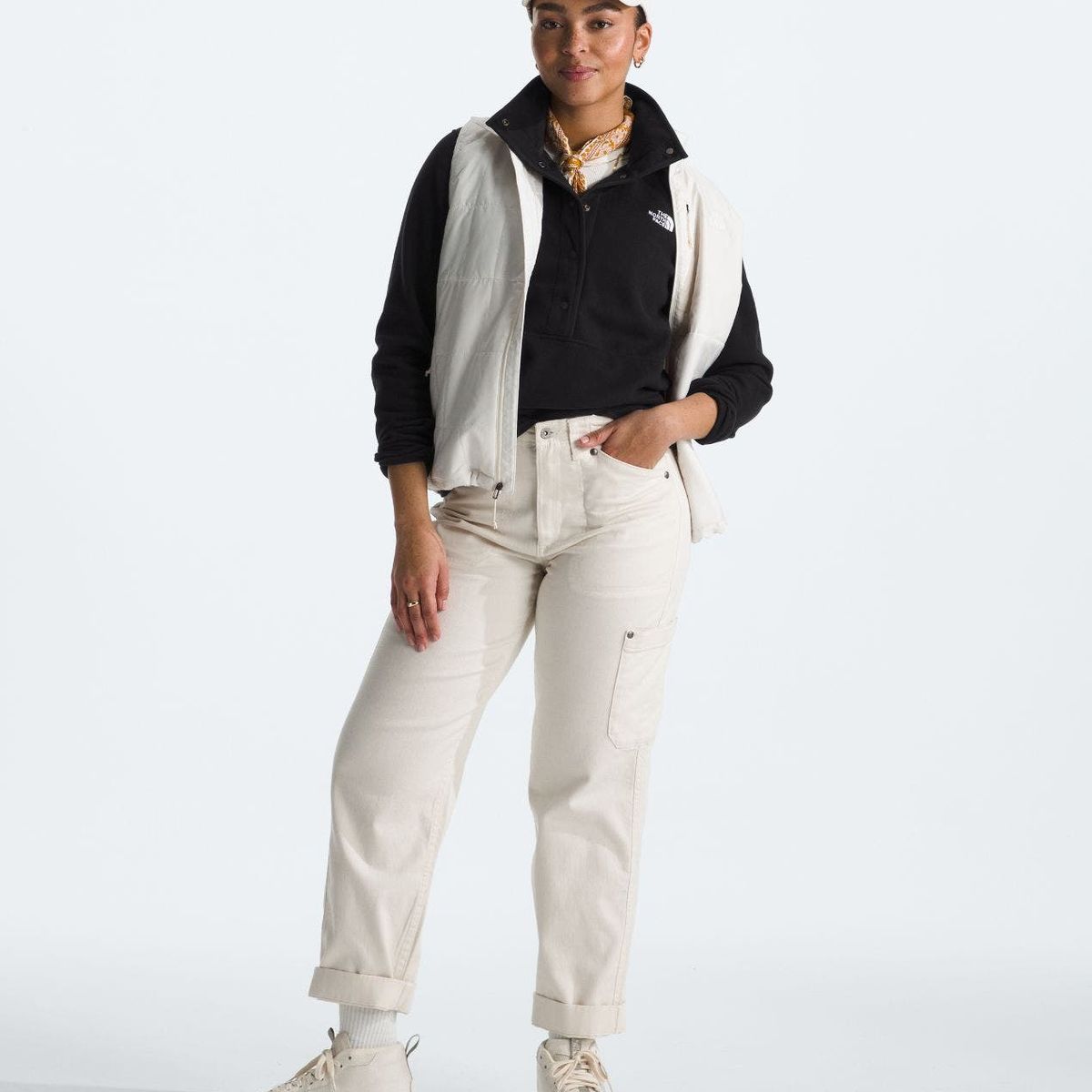 THE NORTH FACE - Polar Glacier 1/2 Snap Mujer - Negro