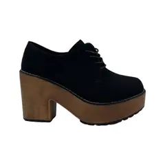 HERIEL - Zapato Negro Plataforma Mujer.