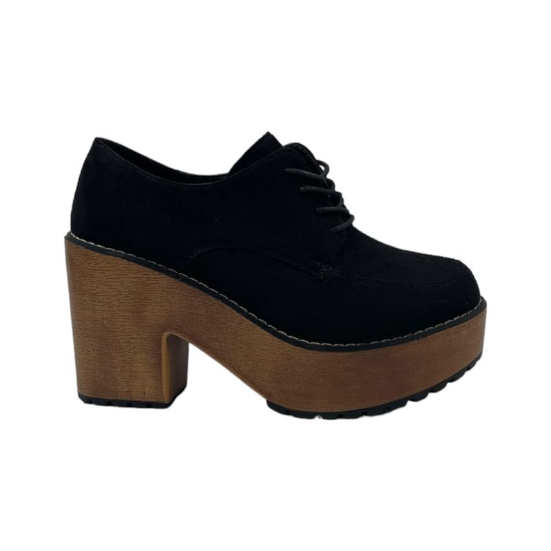 HERIEL - Zapato Negro Plataforma Mujer.
