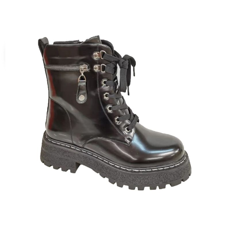 HERIEL - Botín Negro Eco Cuero.