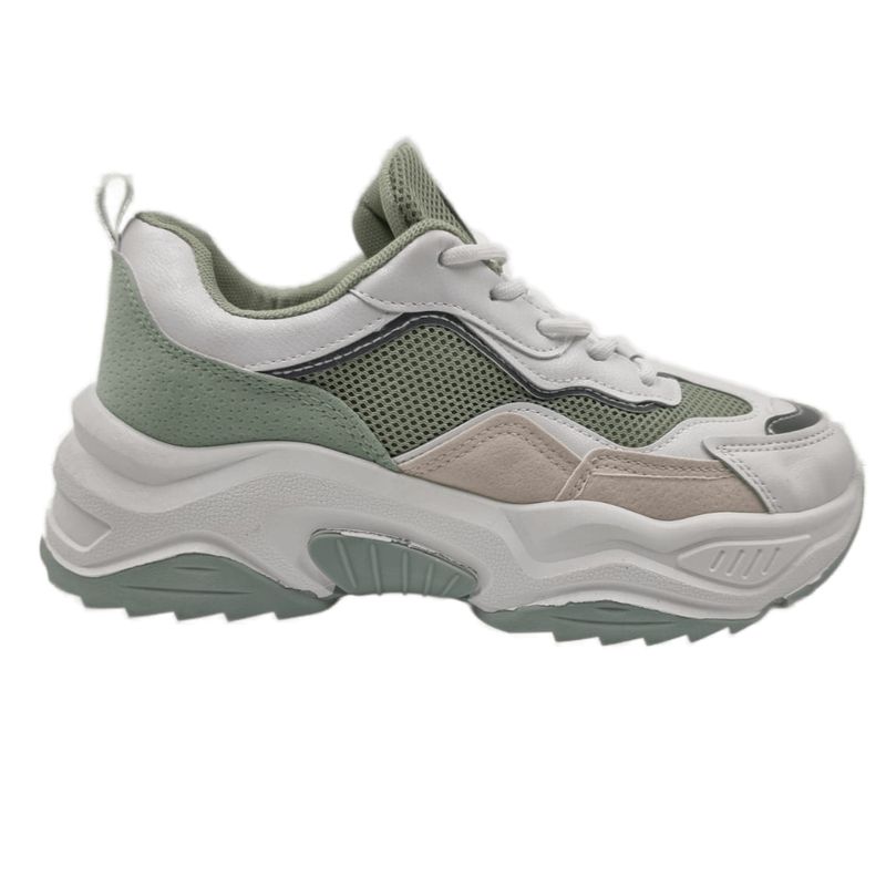 HERIEL - Zapatilla Blanca Multicolor Mujer.