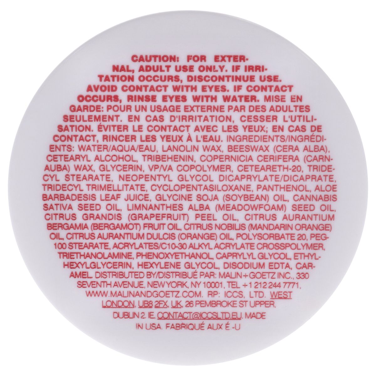 MALIN + GOETZ - Pomada Capilar Hidratante 60 Ml Malin + Goetz