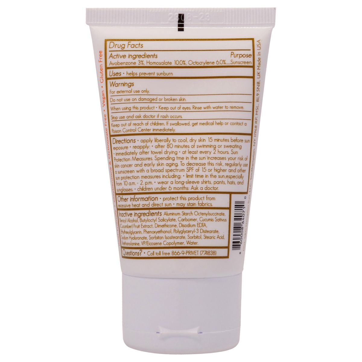 HAMPTON SUN - Crema Facial Antienvejecimiento SPF 45 60ml Hampton Sun.-