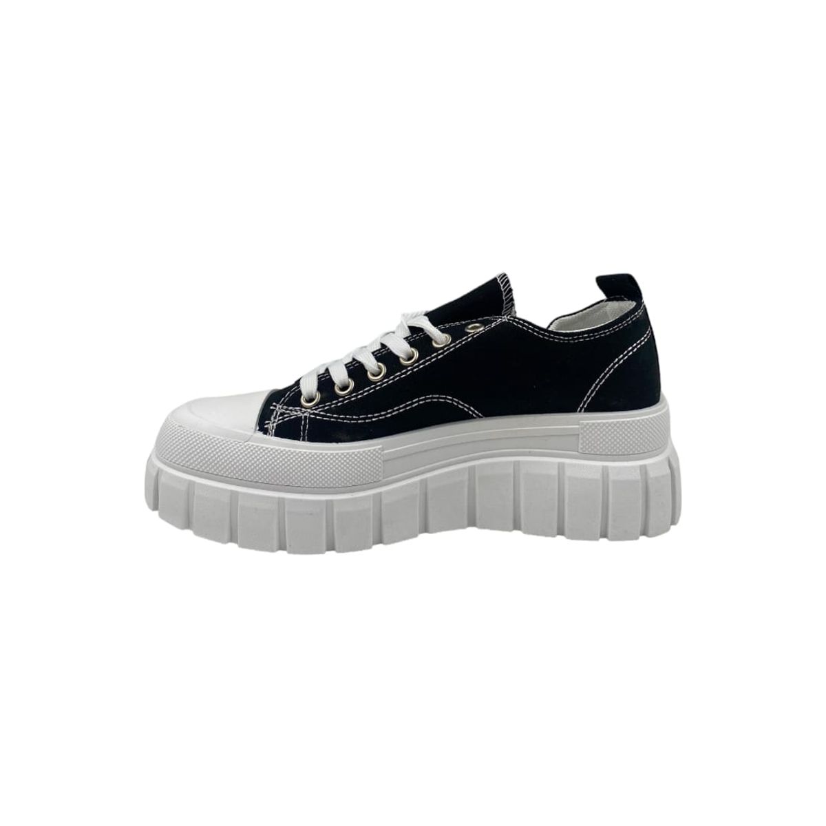 HERIEL - Zapatilla Negra Plataforma Mujer
