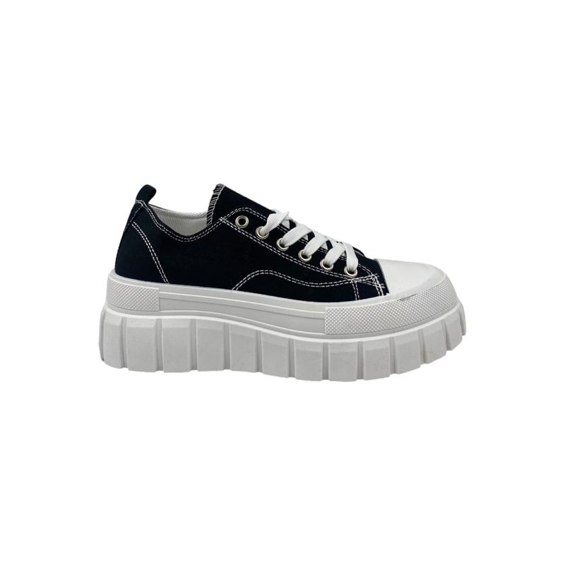 HERIEL - Zapatilla Negra Plataforma Mujer
