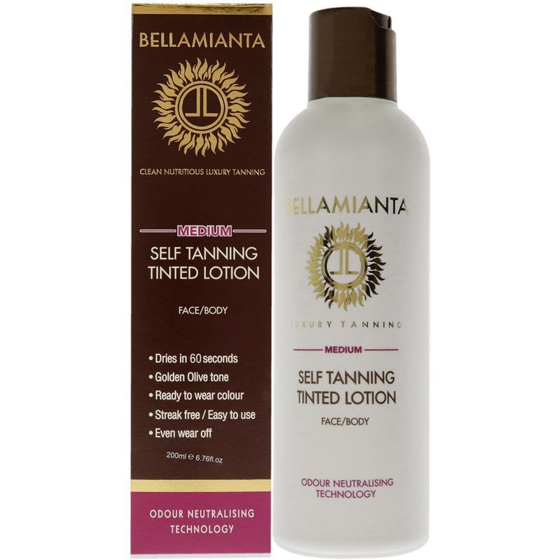 BELLAMIANTA - Loción autobronceadora con color - Mediana-Bellamianta-200ml.