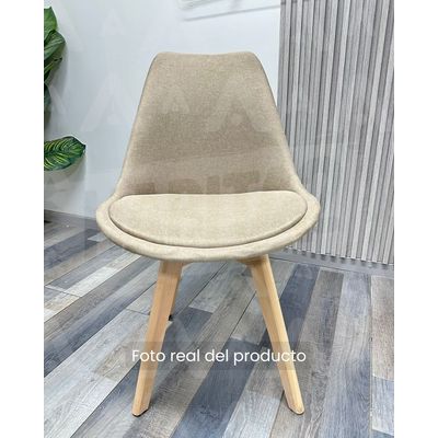 Imagen 2 del producto Pack 4 silla comedor Tulip Lino - Beige