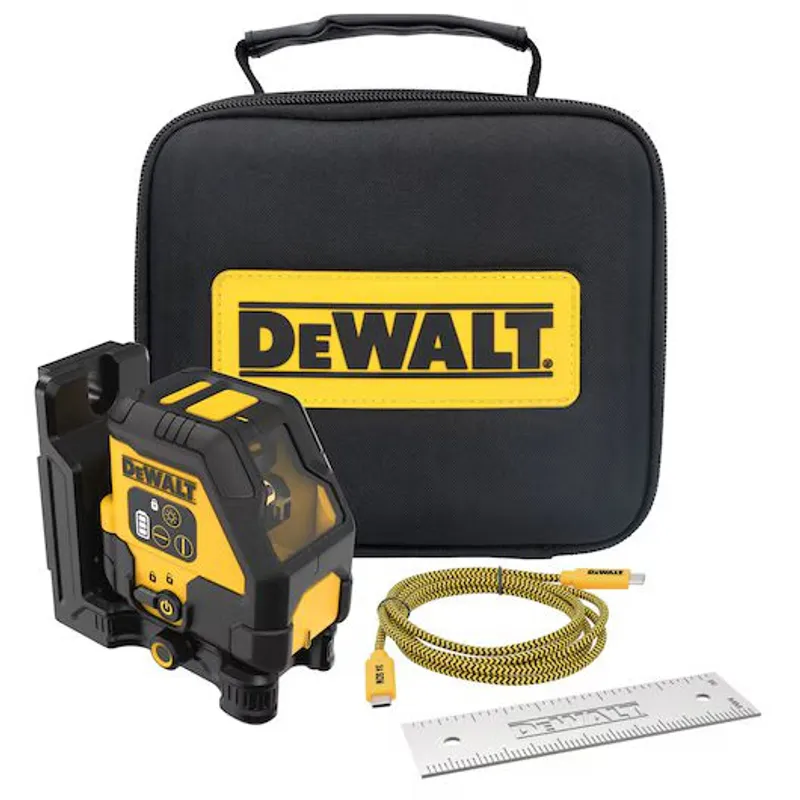 DEWALT - Nivel Láser Línea Cruzada Rojo Carga USB DEWALT DCLE14201RB