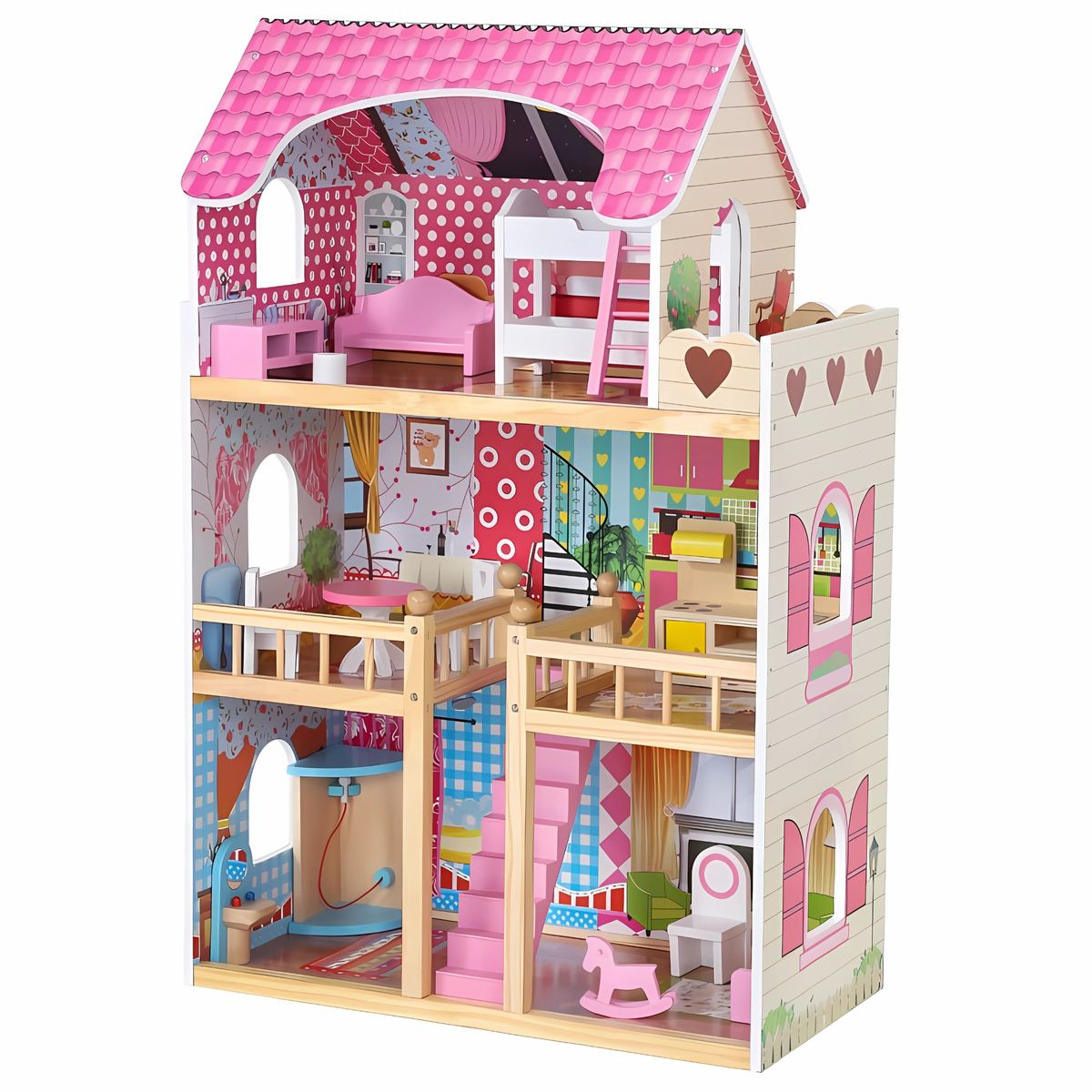 PELLITOS - CASITA DE MUÑECAS CORAZON ROSA