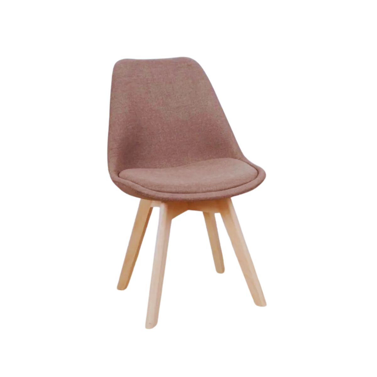 GENERICO - Silla Comedor Acolchada Tulip Lino Marrón