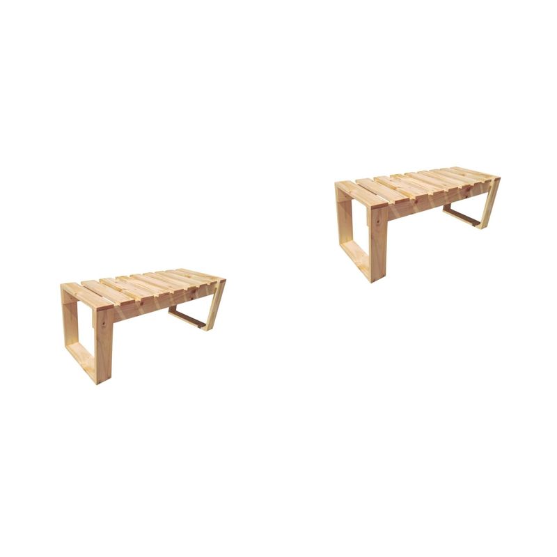 GENERICO - 2 unidades Banca De Madera Terraza Patio Cocina