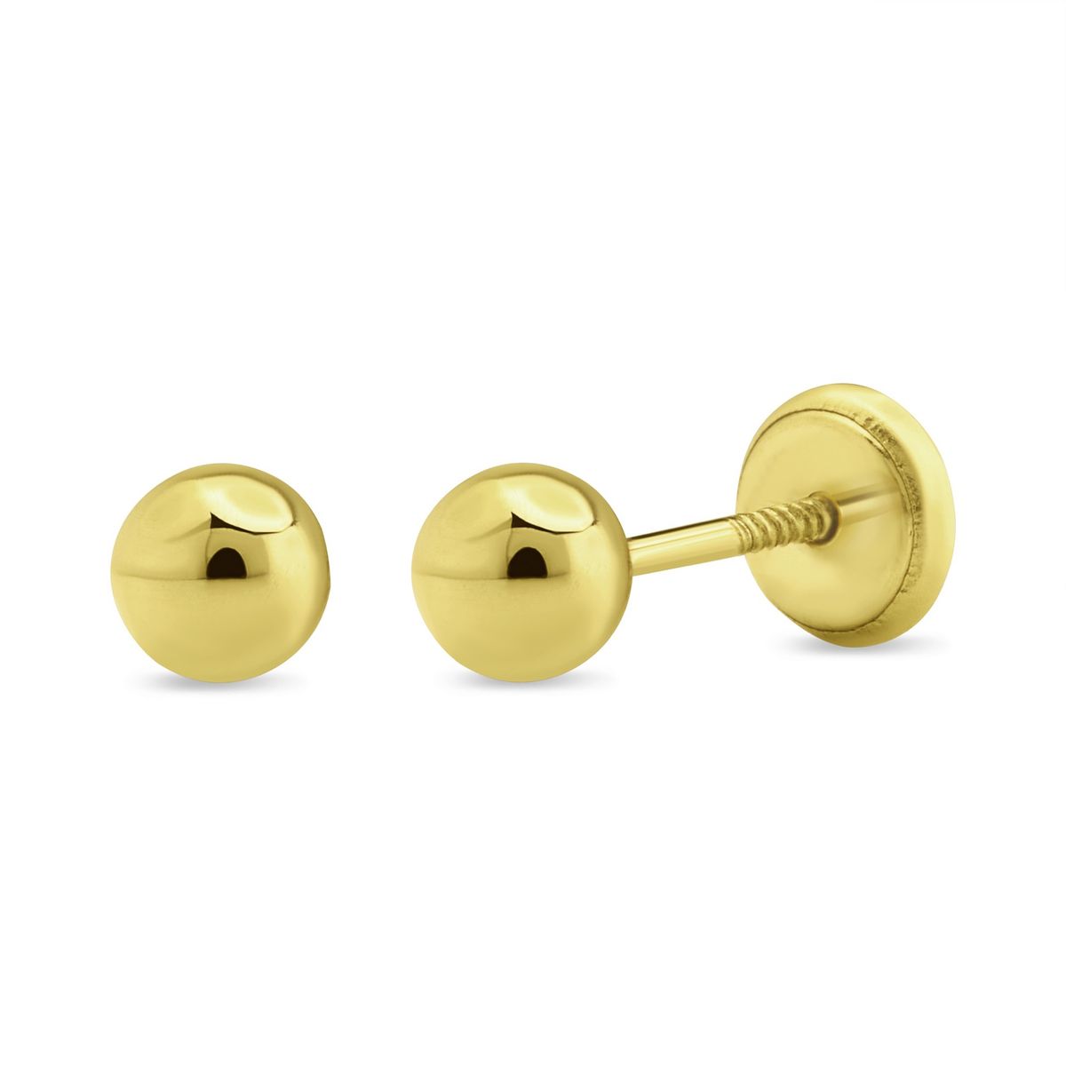 TIANA JOYAS - Aro Bola de 4mm de Oro 18k Joya Niña Bebe Arito Regalo