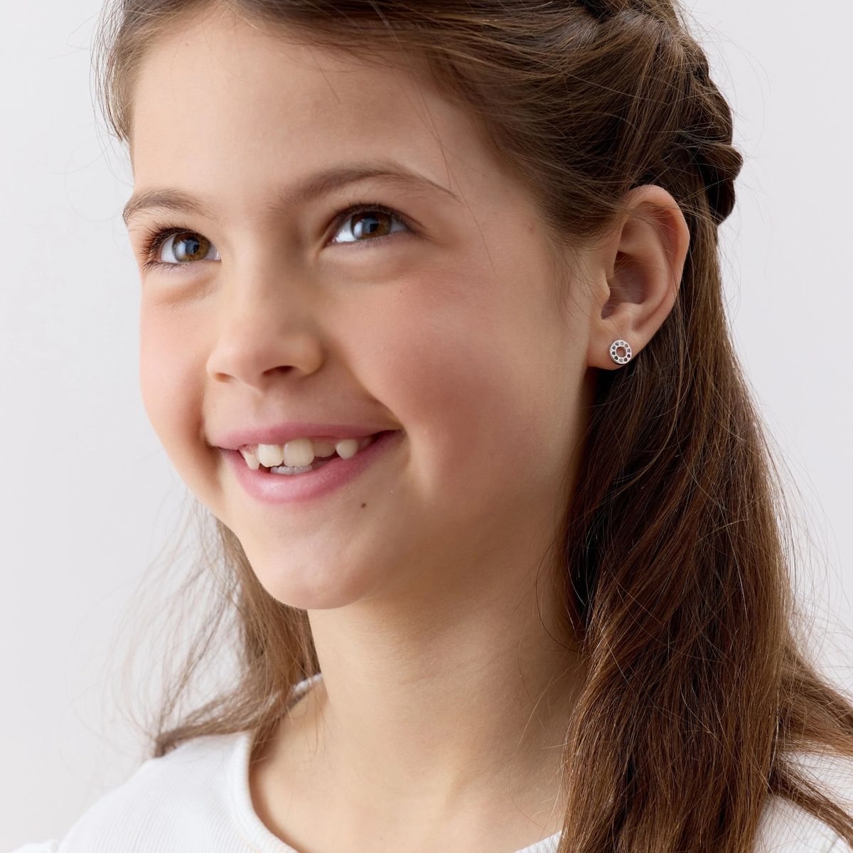 TIANA JOYAS - Aros Circular Con Circones de Multiples Colores de Plata 925